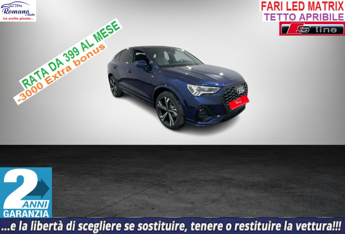 AUDI - Q3 Sportback - Q3 SPB 35 TDI S tronic S line edition#TETTO APRIBILE#PACK LUCI MULTICOLOR!