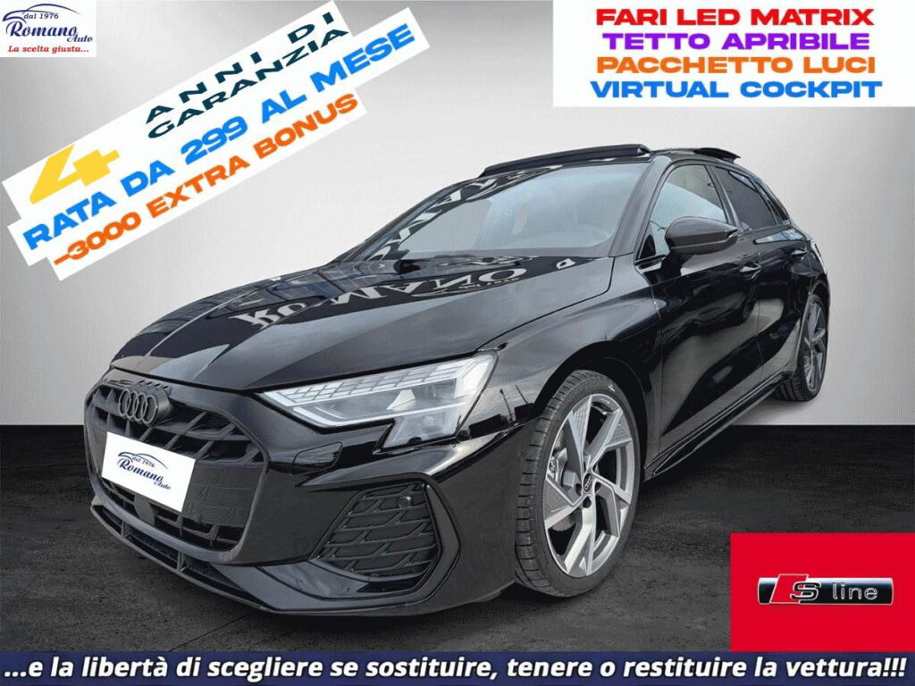 NEW AUDI A3 Sportback 35 TDI S line S-Tronic#TETTO APRIBILE!BLACK PACK!