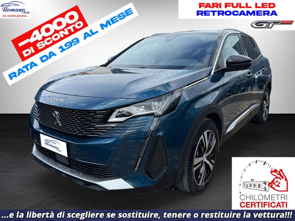 PEUGEOT - 3008  1.5 bluehdi GT 130cv eat8#FARI FULL LED!