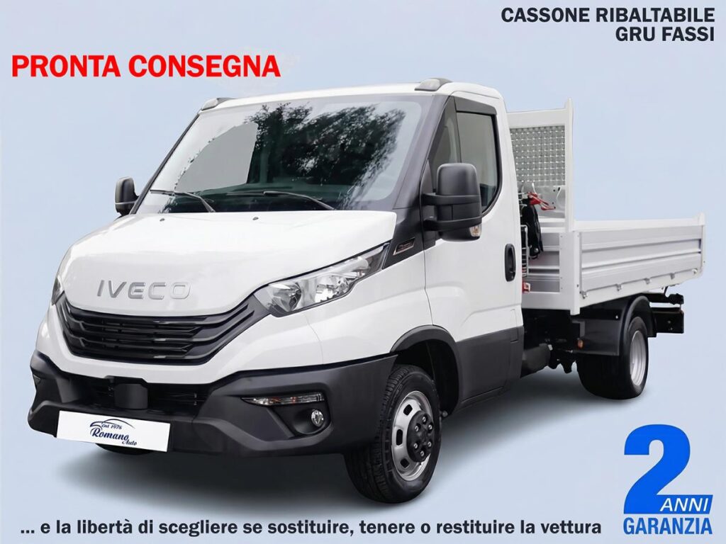 New Iveco Daily 35 C18 C.Autom#Cassone Ribaltabile#GRU FASSI!